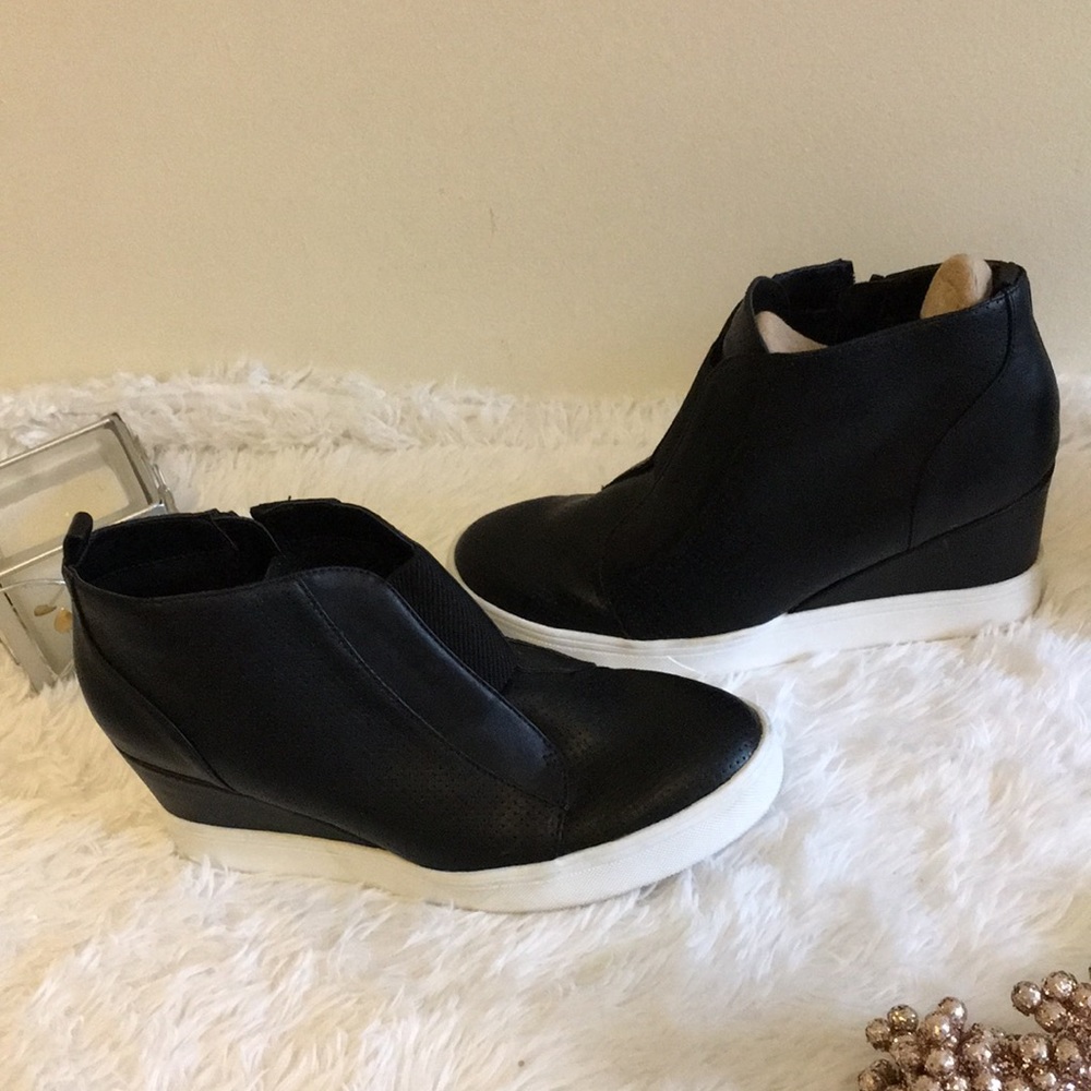 MIA Black Ankle Boots with White Soles